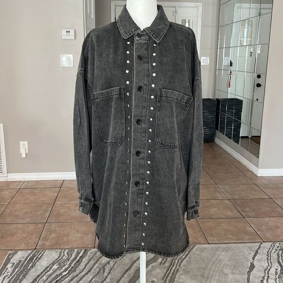 Rebecca Minkoff Women’s Oversized Denim Jean Jacket - Picture 3 of 10